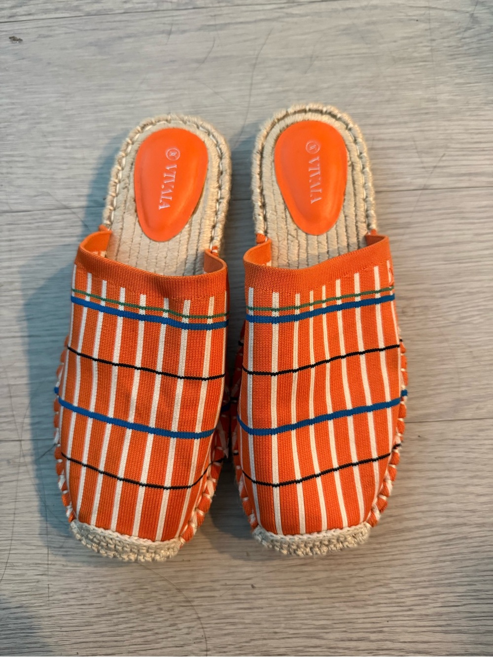 Vivaia Coastal Chic Round-Toe Espadrille Mules Size 40 US 9